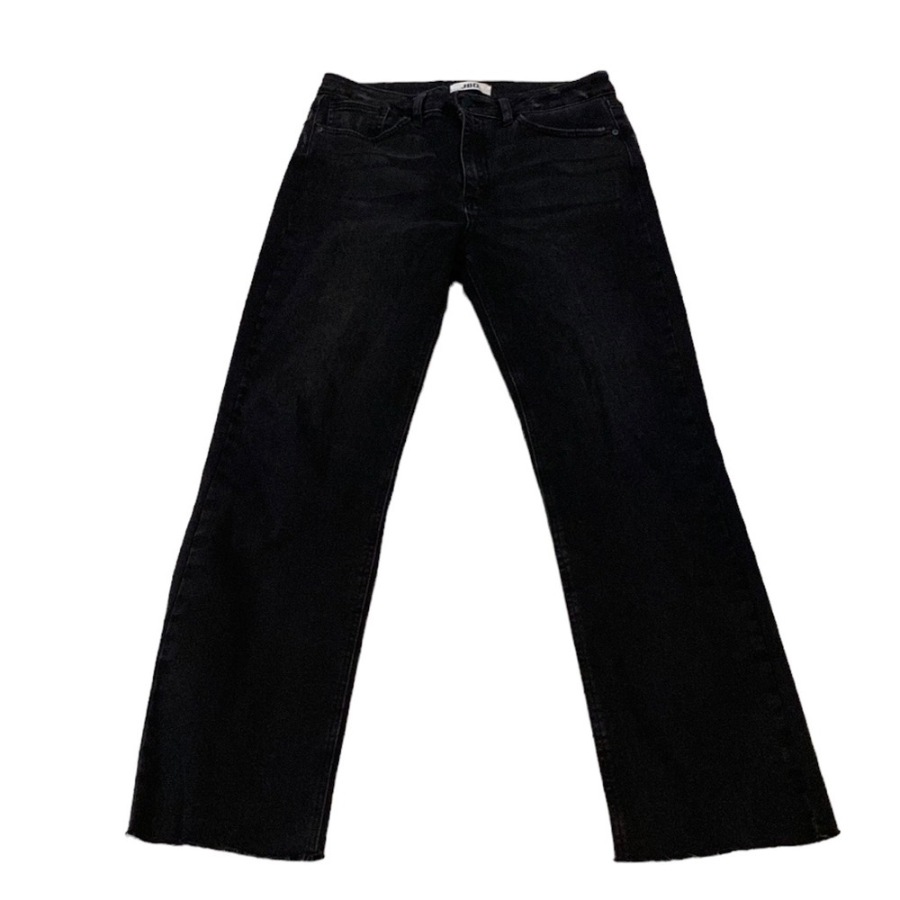 JBD.JUST BLACK DENIM Jeans Size 16 Distress Hem 5 Pockets Stretch High Rise